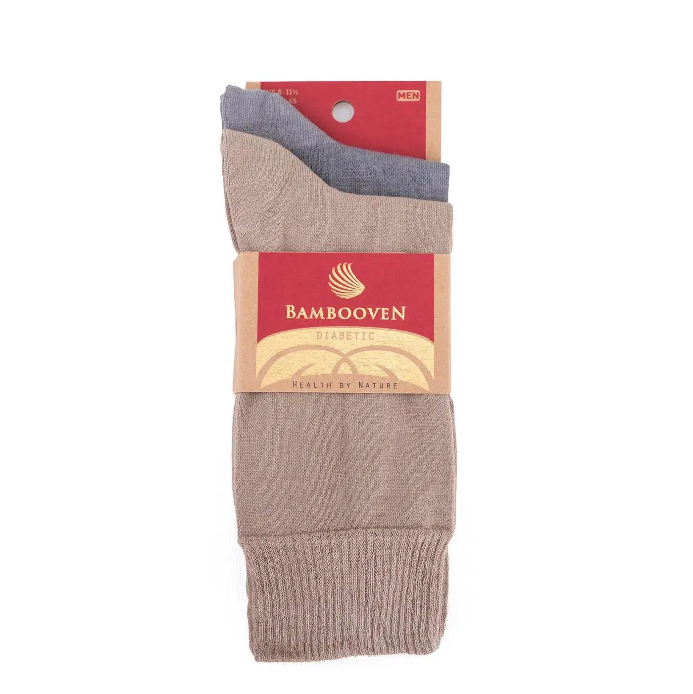 Bambooven Men’s Diabetic Dress and Trouser Socks – Loose Fit, Seamless Toe, Super Soft, Odor Free and Breathable, Calf Socks, Crew Socks (Multi Pack)-534