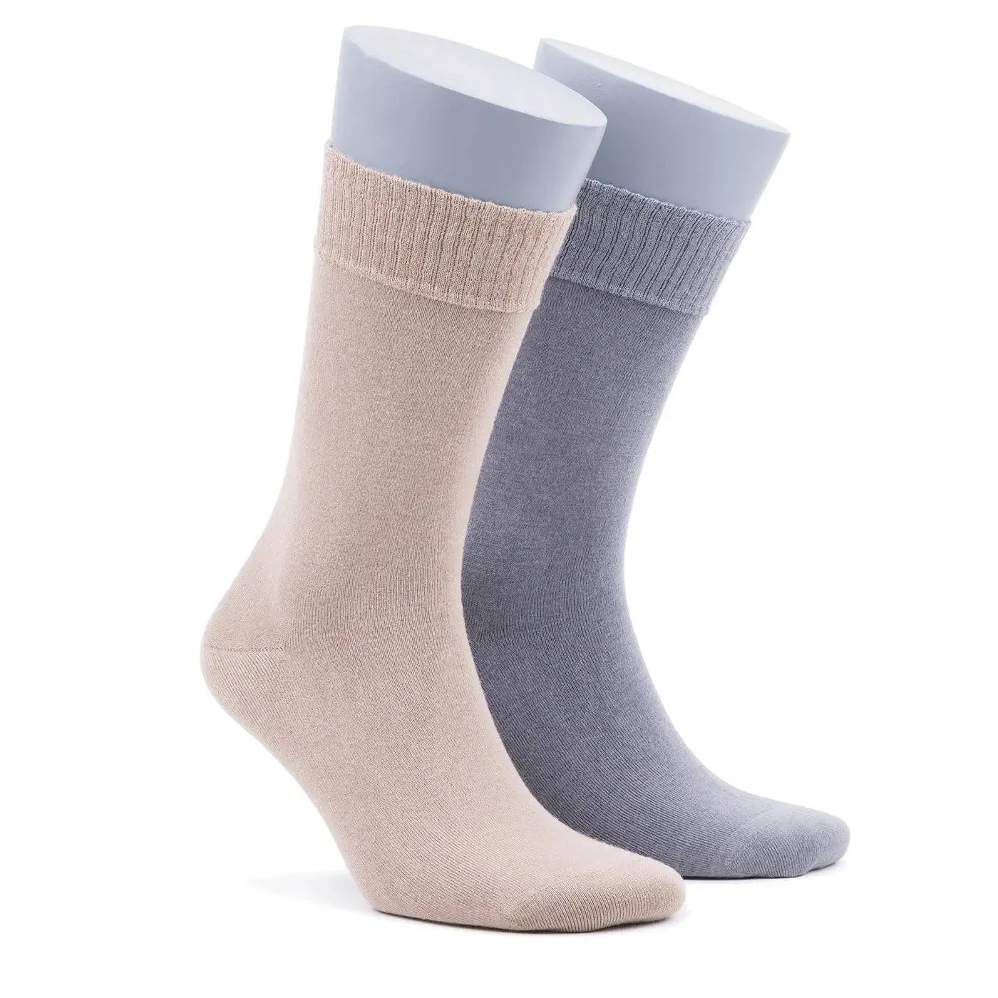 Bambooven Men’s Diabetic Dress and Trouser Socks – Loose Fit, Seamless Toe, Super Soft, Odor Free and Breathable, Calf Socks, Crew Socks (Multi Pack)-534