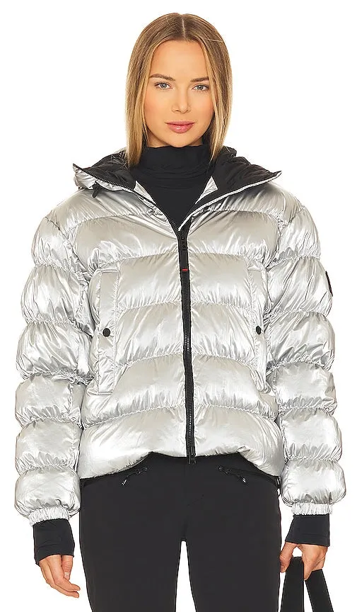 Bogner Fire   Ice Rosetta Ski Jacket in Metallic Silver