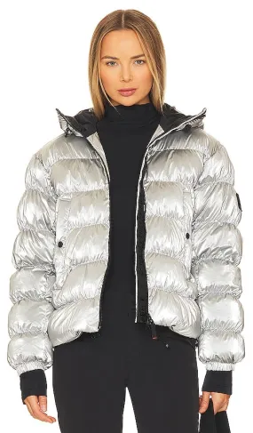 Bogner Fire   Ice Rosetta Ski Jacket in Metallic Silver