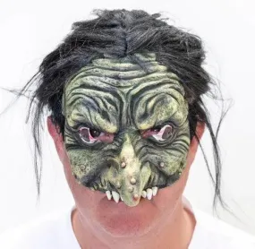 Green Witch Mask Witch Hair