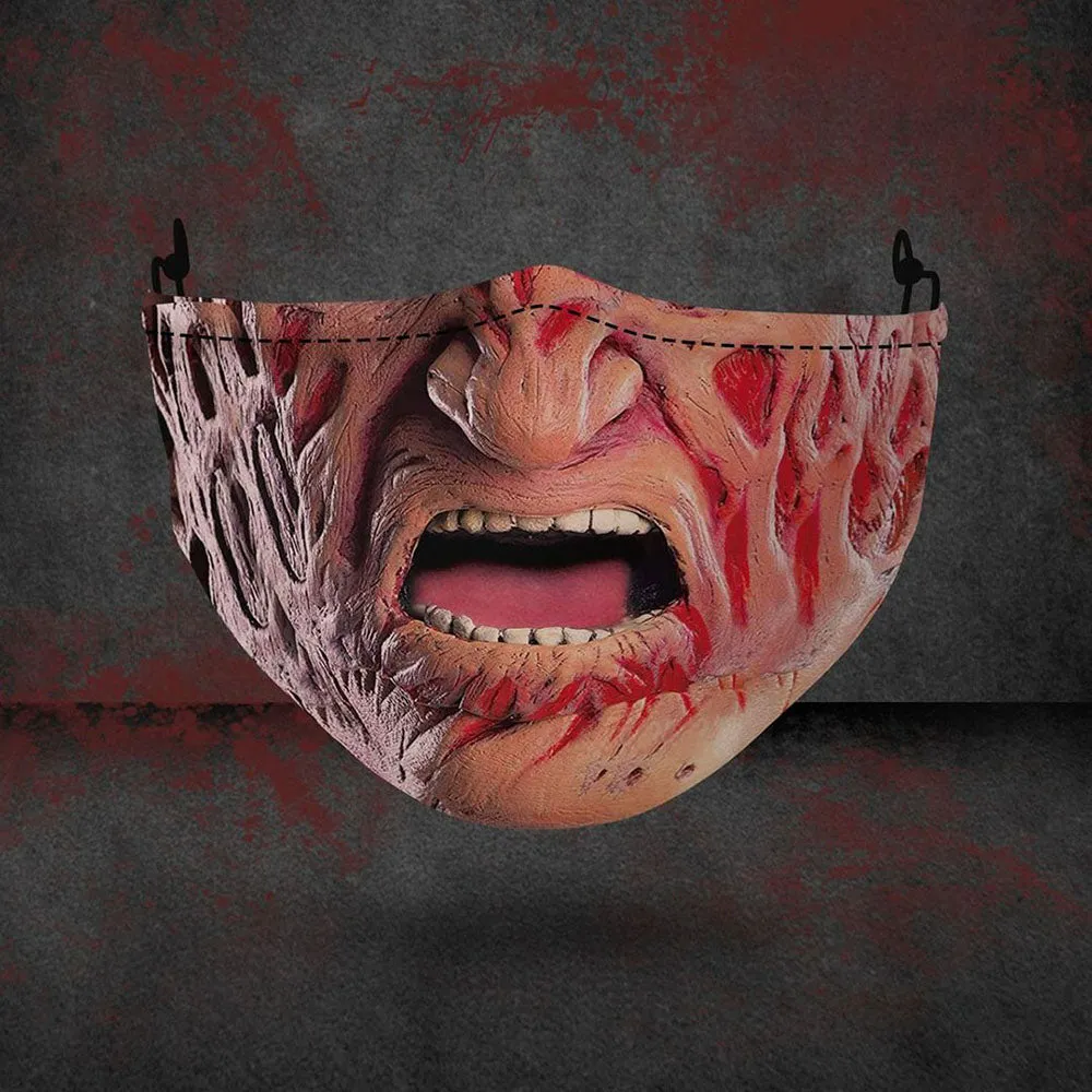 Halloween Death Joker Jack Horror Cospaly Mouth Masks Face-Protection Cycling Spots Breathable Adult Party Mask Women Men Unisex