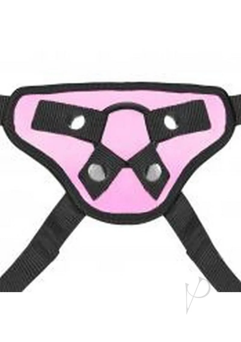 Lux Fetish Pretty In Pink Strap-On Harness Adjustable