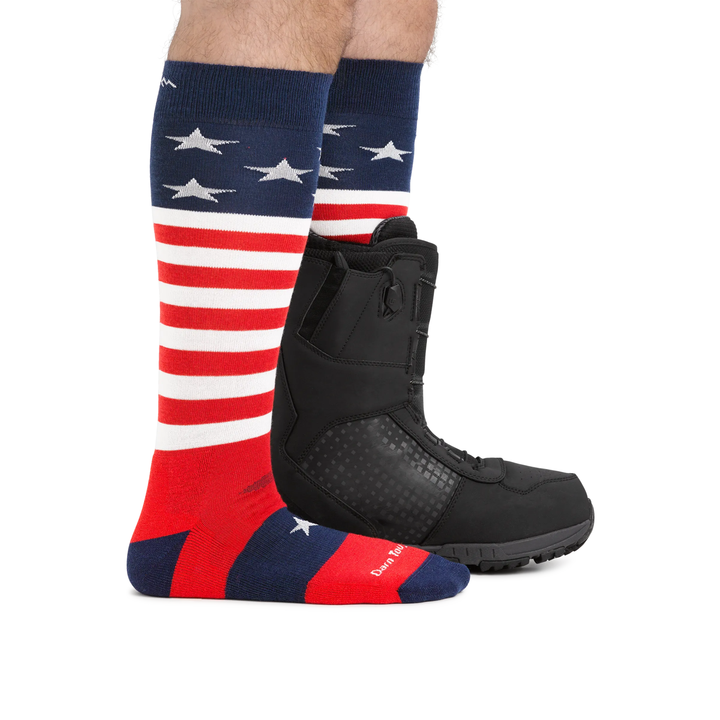 Men's Captain Stripe Over-the-Calf  Midweight Ski & Snowboard Sock