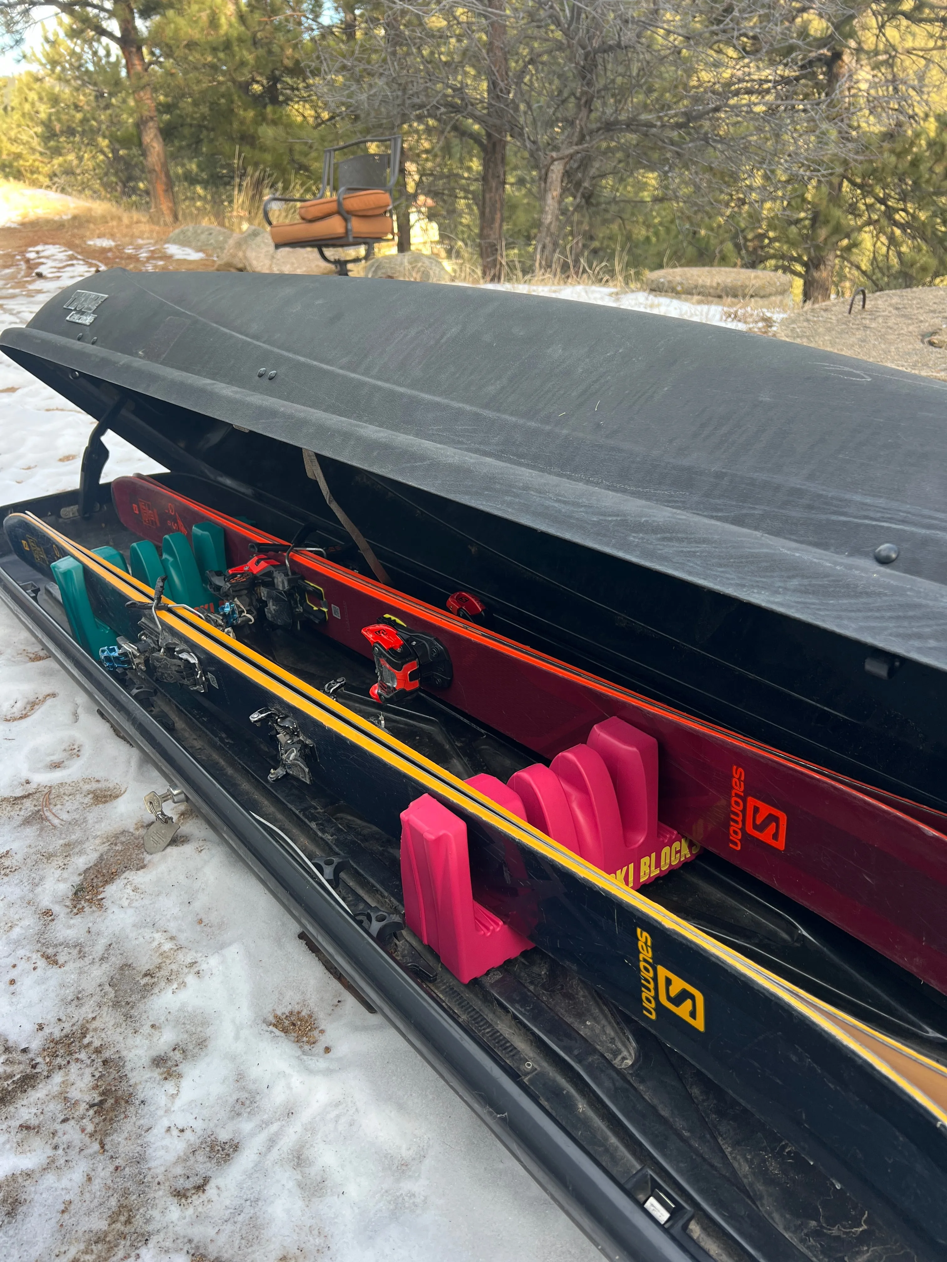 PAIR OF SKI BLOCKS Not Magnetic