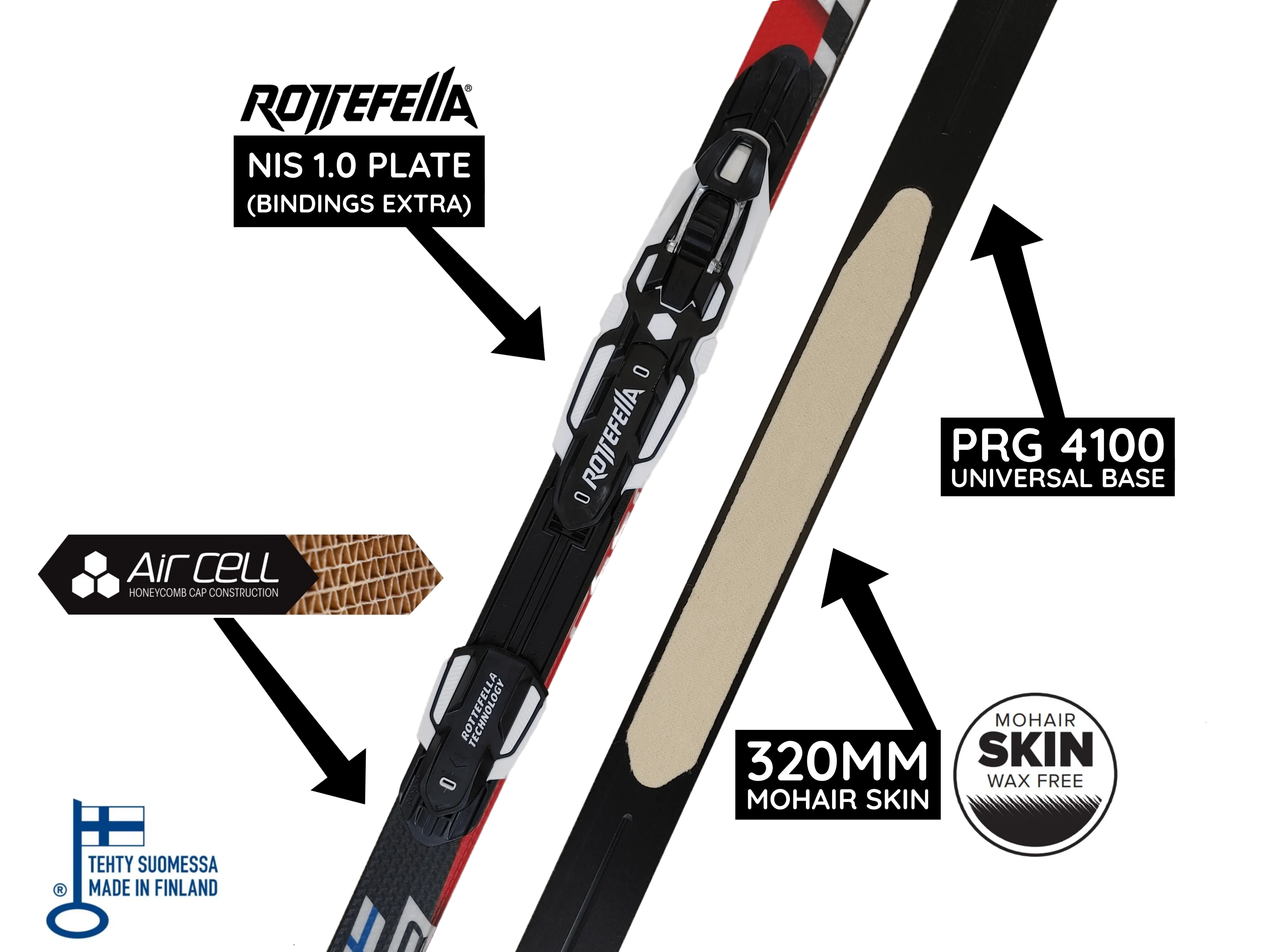 Peltonen SkinPro LW 2016 160cm Standard Flex NIS-1.0 Classic Skis B-GRADE MINOR DEFECTS