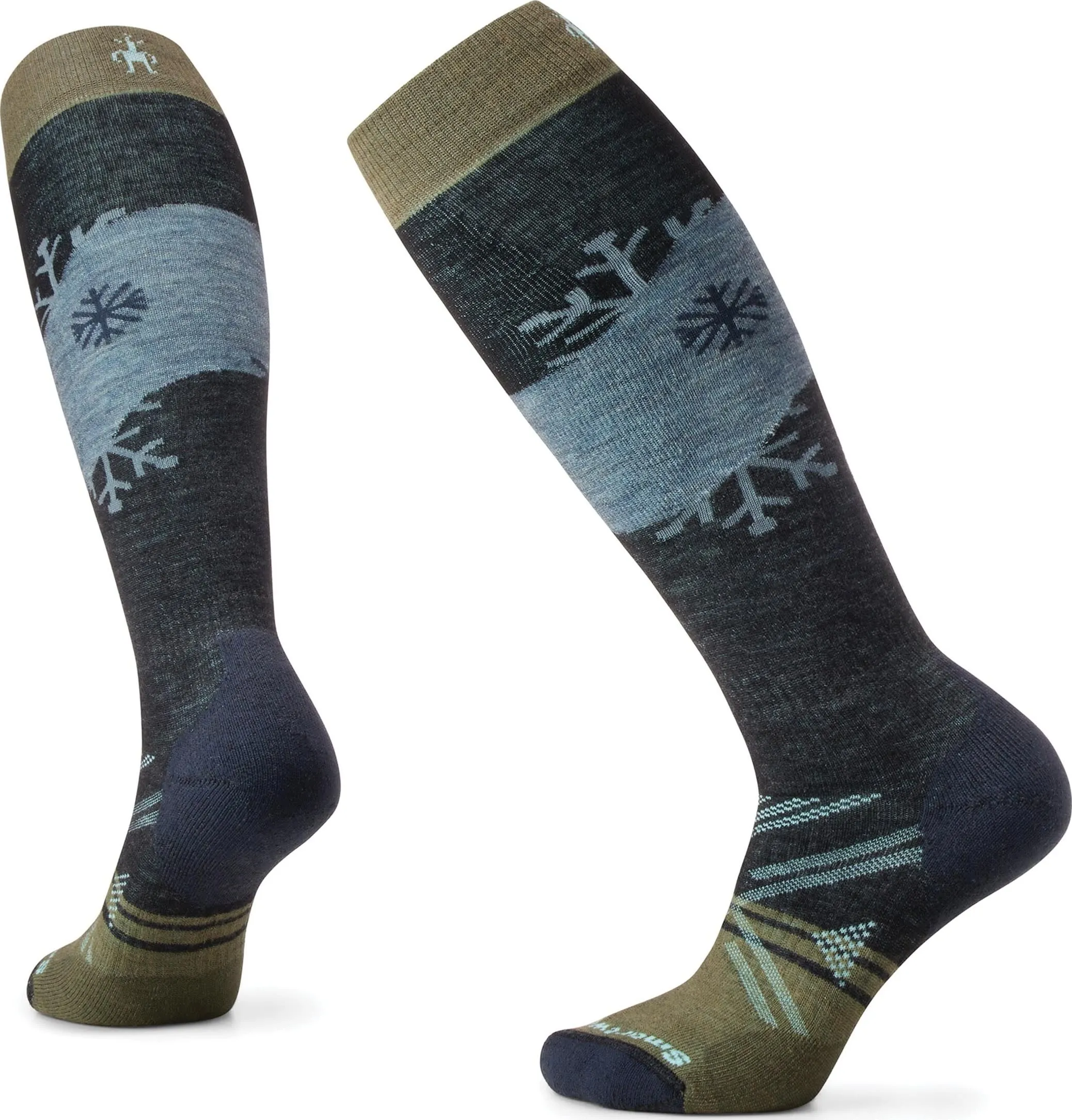 Smartwool Women&#x27;s Ski Full Cushion Snowpocalypse Pattern OTC Socks Charcoal | Buy Smartwool Women&#x27;s Ski Full Cushion Snowpocalypse Pattern OTC Socks Charcoal here | Outnorth
