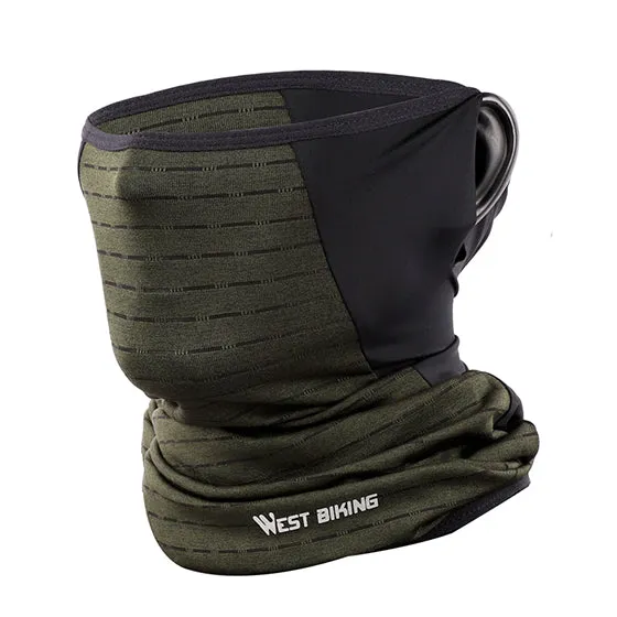 Summer Ice Fabric Cycling Face Mask UV Protection Breathable Sport Scarf Ear Hanging Bike Bandanas Face Mask
