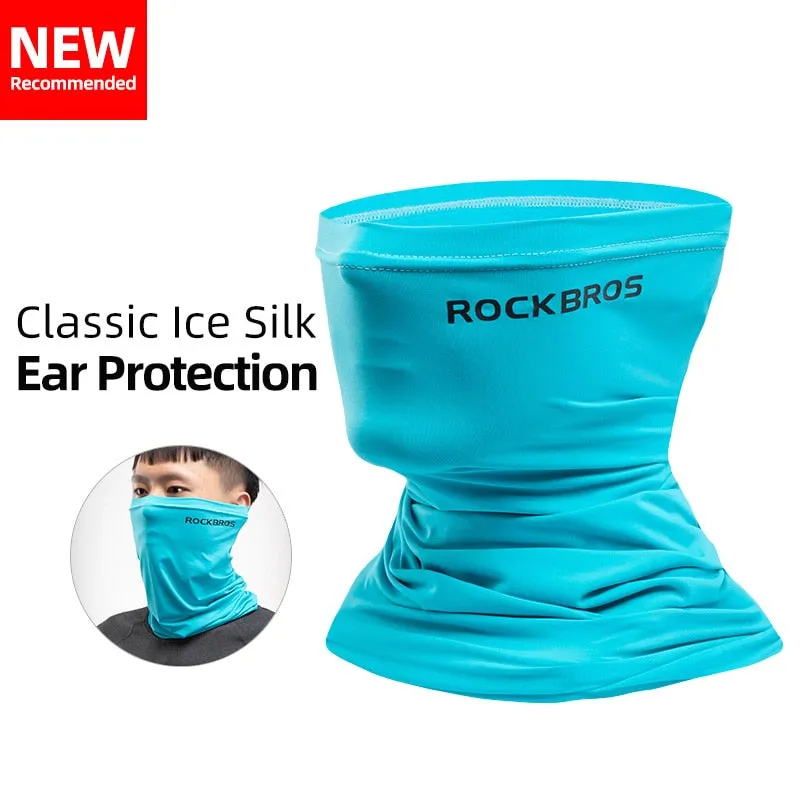 Summer Ice Silk Cycling Face Mask Anti-UV Anti-sweat Breathable Running Bandana Sun Protection Sports Scarf Face Mask