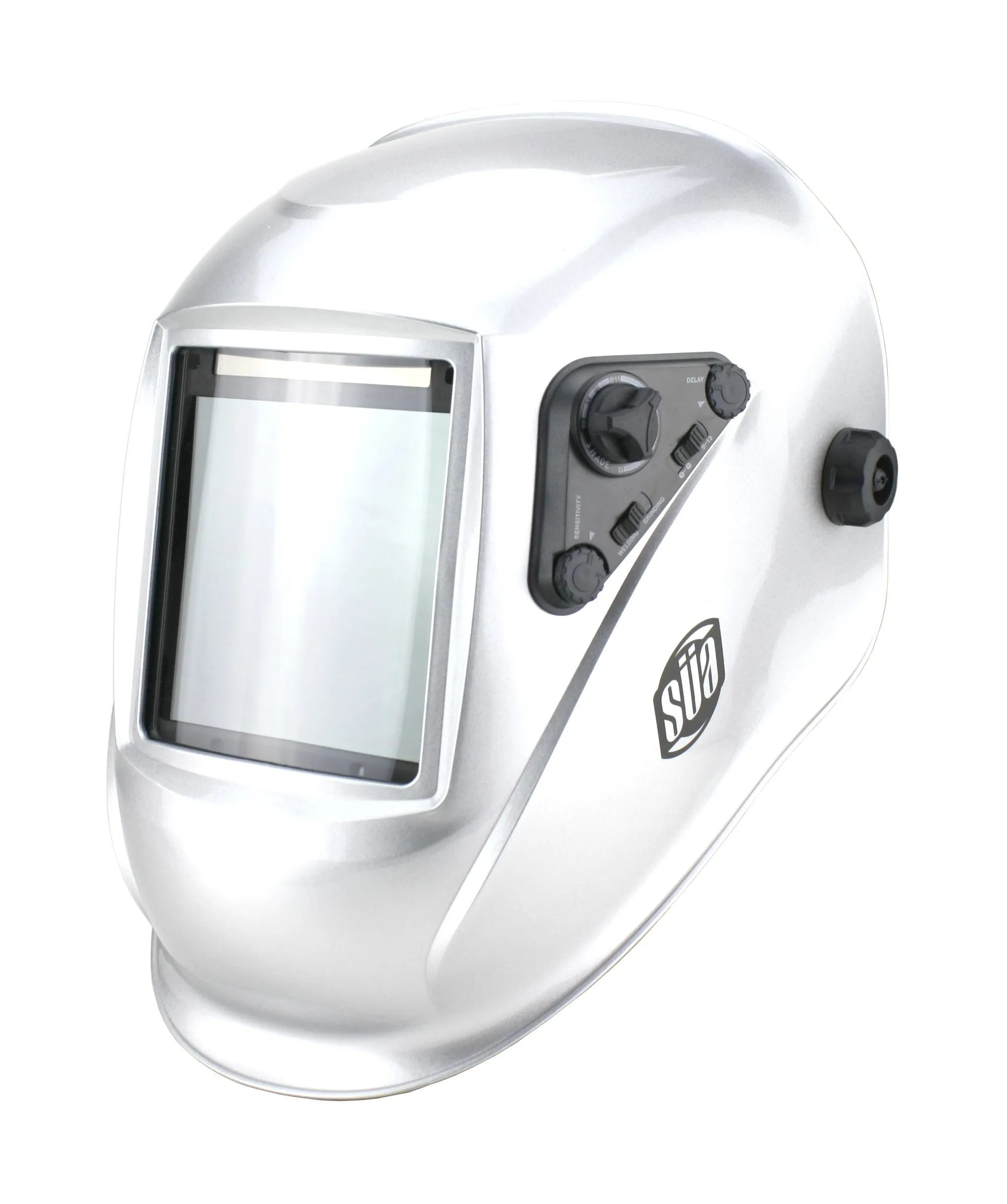 Welding Helmet  - Model: Vector - Auto Darkening - Largest Viewing Area: 4" x 4" - Photovoltaic Powered - Ergonomic Headgear
