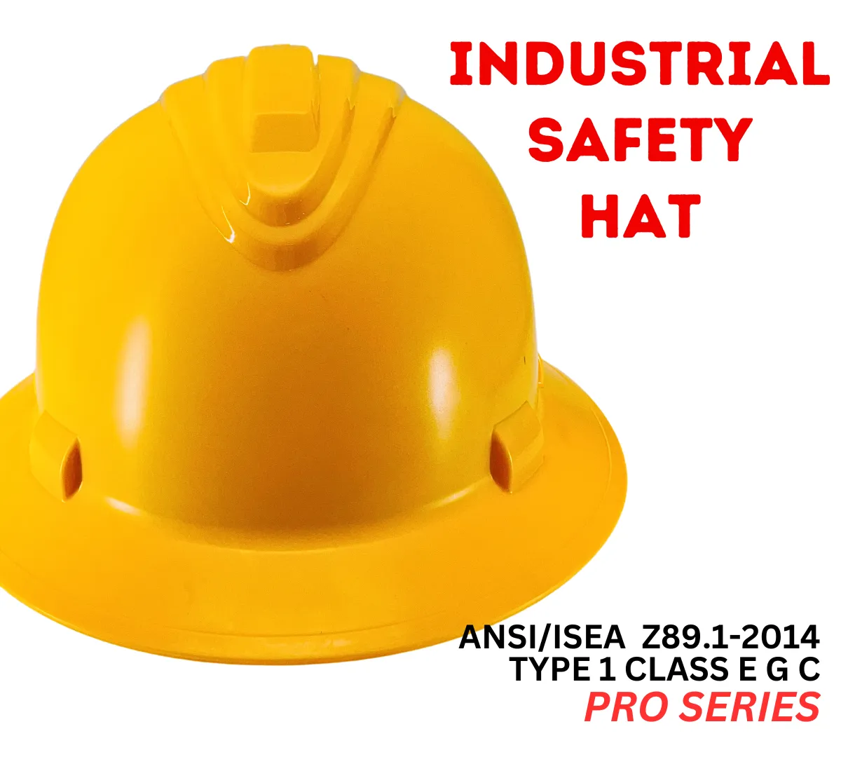 Yellow Industrial Safety Helmet
